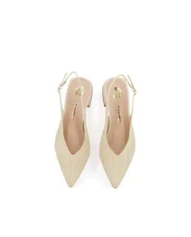 CLAUD•V SLING BACK BEIGE