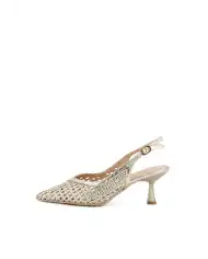 CLAUD•V SLING BACK PLATINO