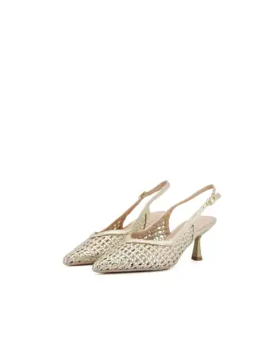 CLAUD•V SLING BACK PLATINO
