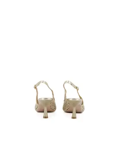 CLAUD•V SLING BACK PLATINO