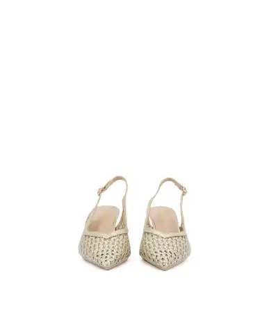 CLAUD•V SLING BACK PLATINO