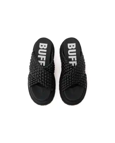 BUFFALO CIABATTINE LENNOX CROSS NERO