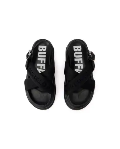 BUFFALO SANDALI PALMA CROSS NERO