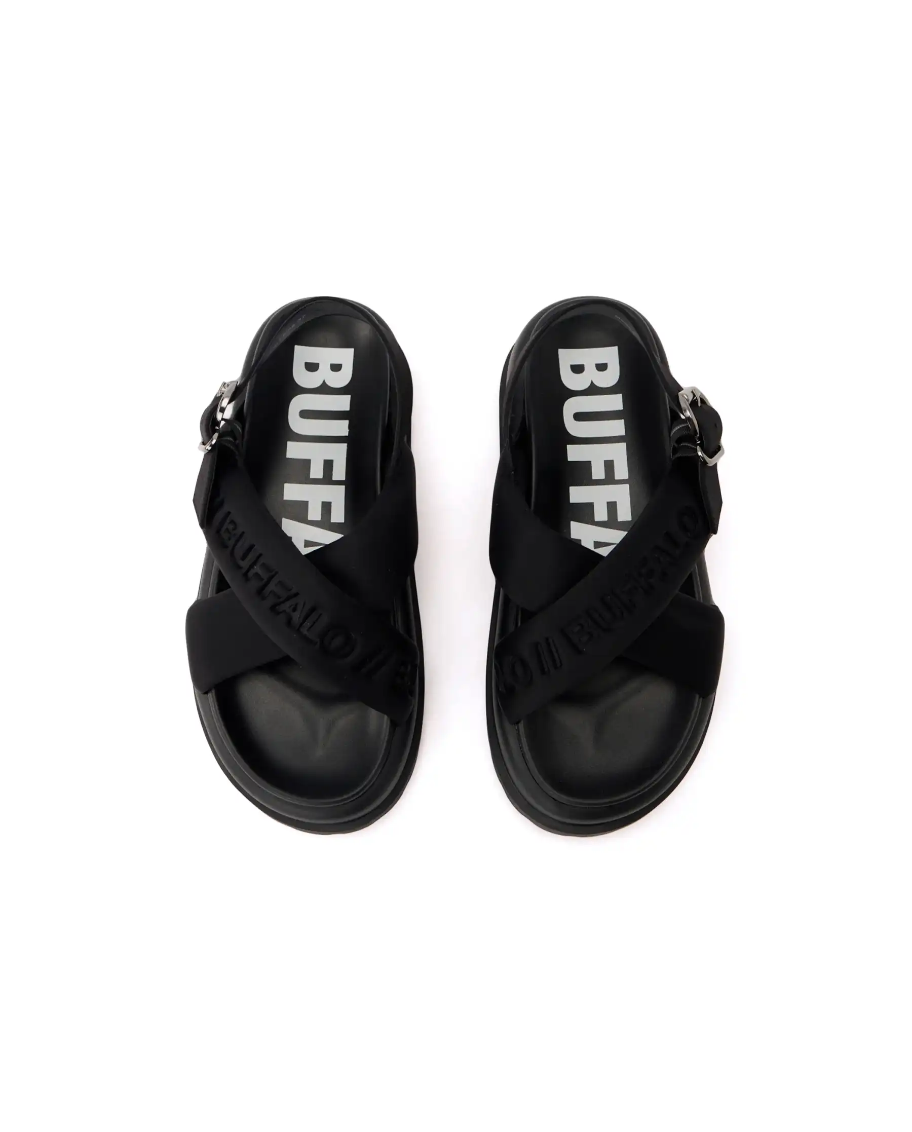 BUFFALO SANDALI PALMA CROSS NERO