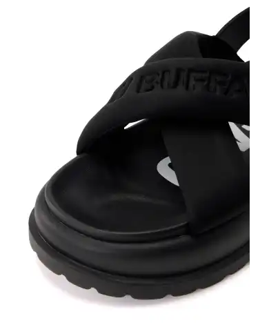 BUFFALO SANDALI PALMA CROSS NERO