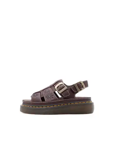 DR. MARTENS SANDALI WRENLIE FLOWER MARRONE