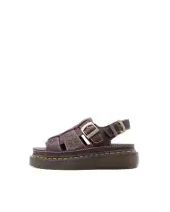 DR. MARTENS SANDALI WRENLIE FLOWER MARRONE