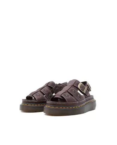 DR. MARTENS SANDALI WRENLIE FLOWER MARRONE