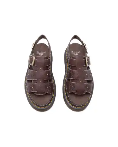 DR. MARTENS SANDALI WRENLIE FLOWER MARRONE