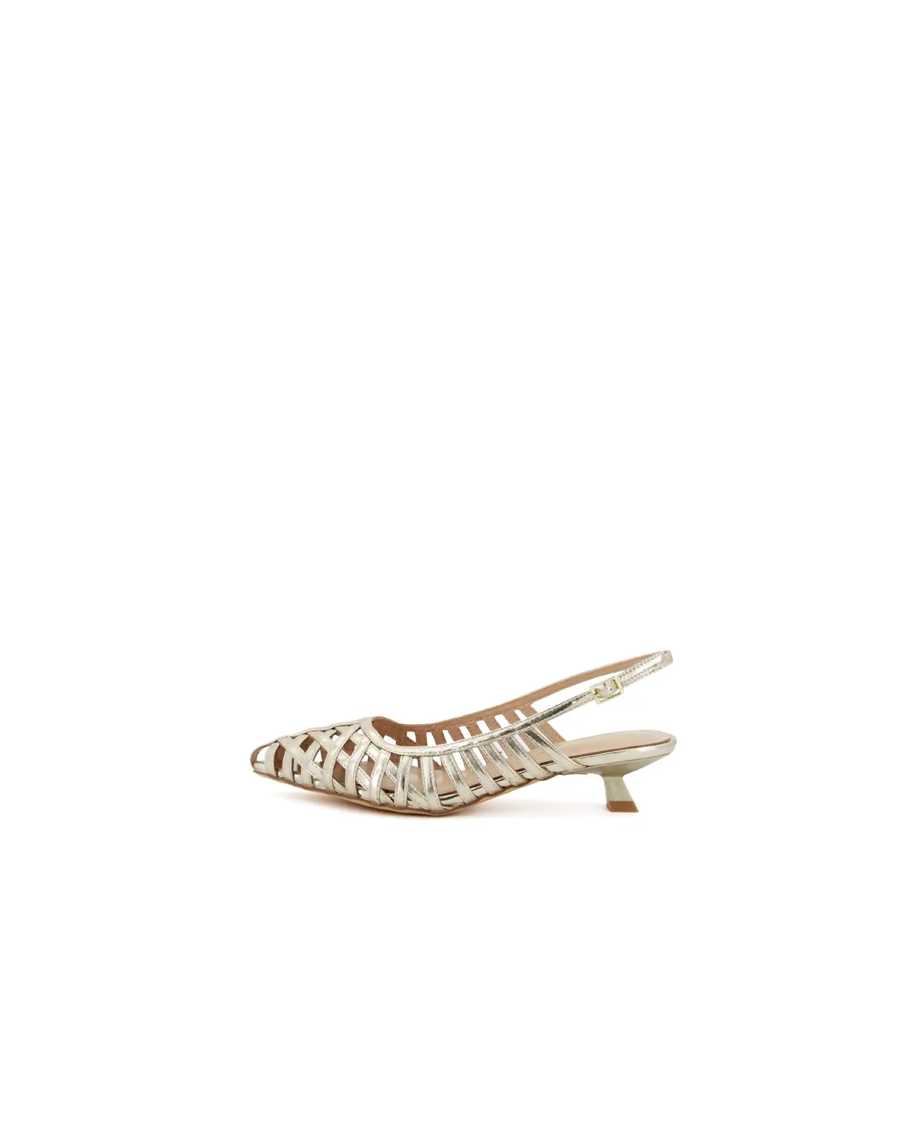 CLAUD•V SLING BACK PLATINO