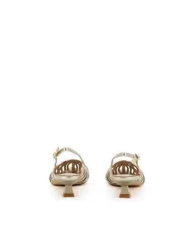 CLAUD•V SLING BACK PLATINO