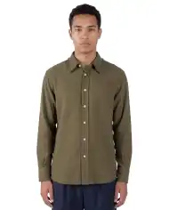ATOMO FACTORY CAMICIA RICAMATA VERDE MILITARE