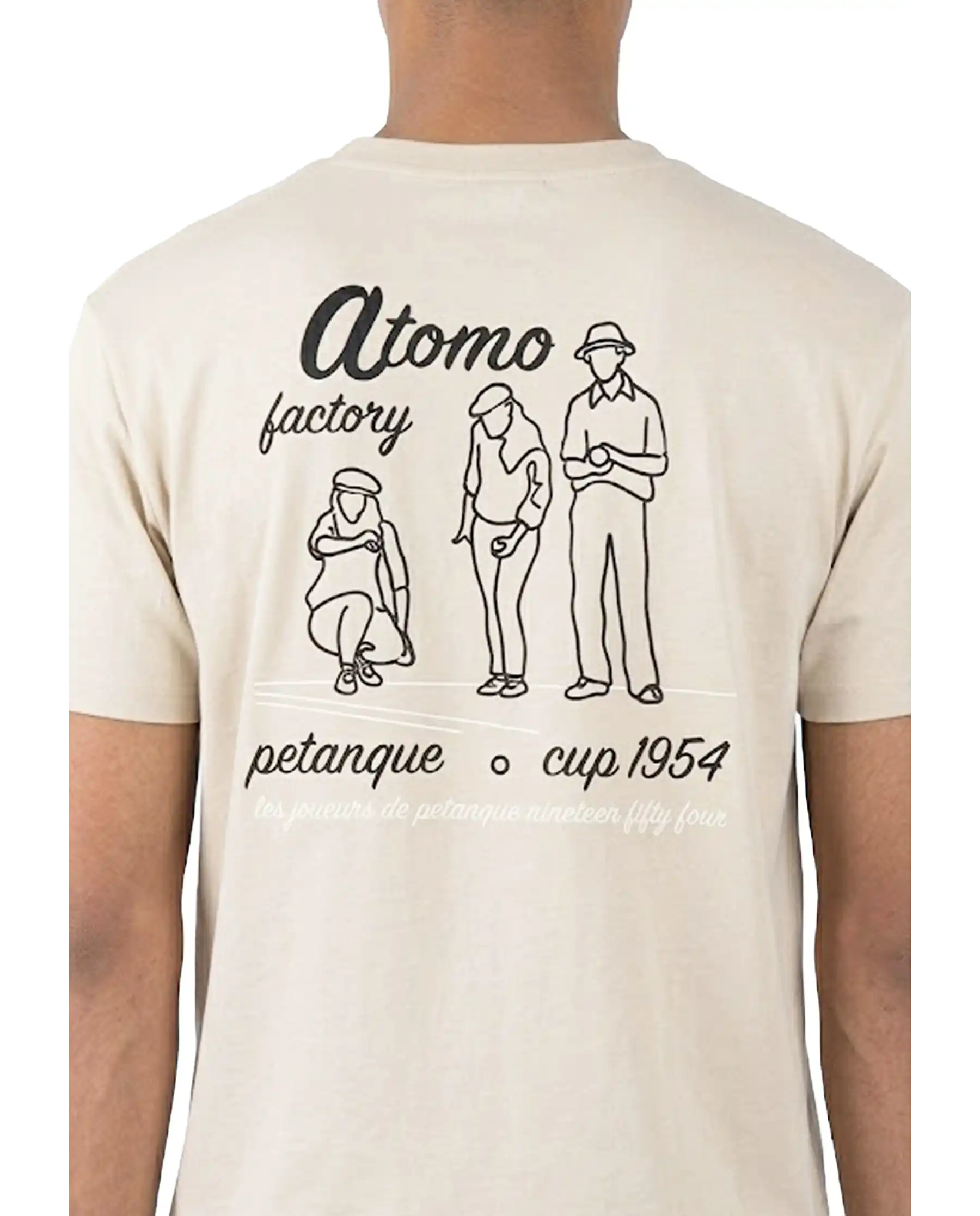 ATOMO FACTORY T-SHIRT RICAMATA BEIGE