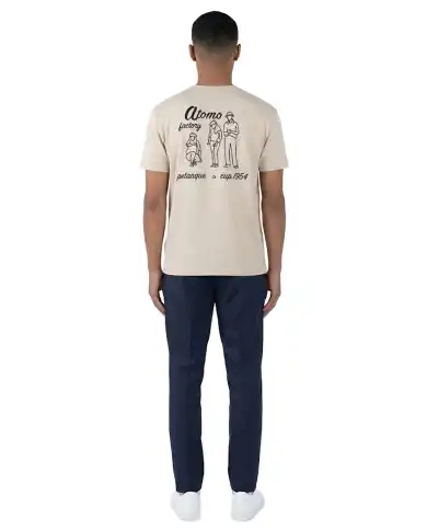 ATOMO FACTORY T-SHIRT RICAMATA BEIGE