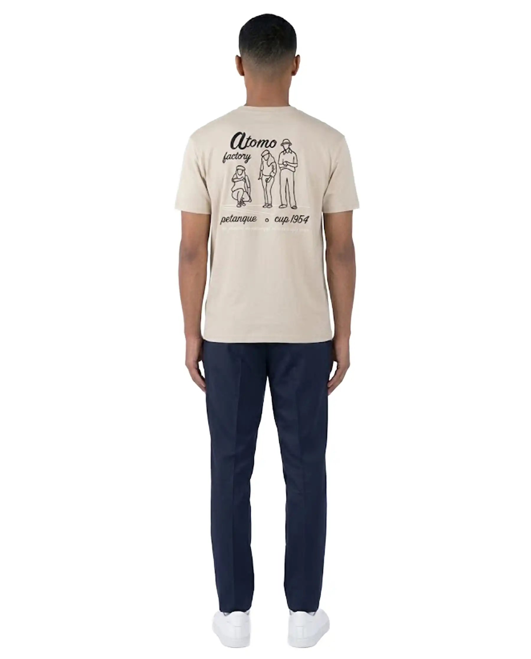 ATOMO FACTORY T-SHIRT RICAMATA BEIGE