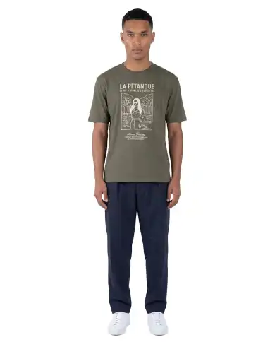 ATOMO FACTORY T-SHIRT RICAMATA VERDE MILITARE