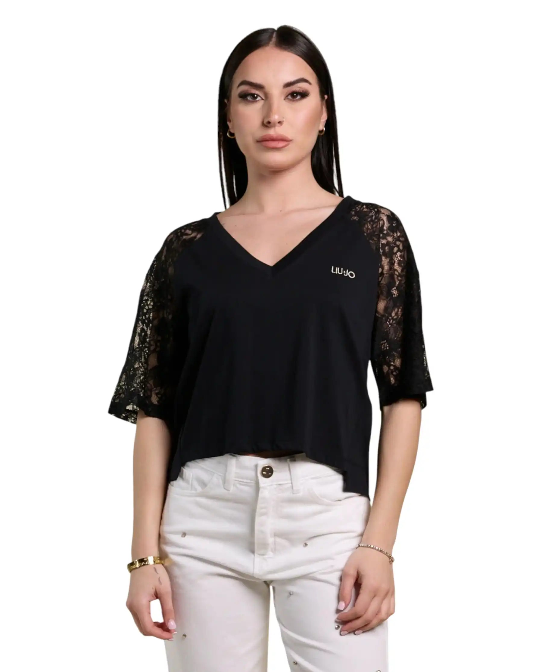 LIU JO T-SHIRT NERO