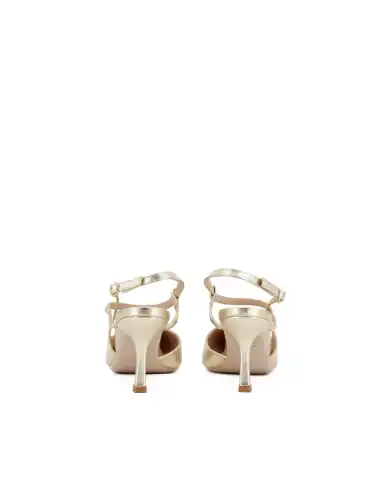 CLAUD•V SLING BACK PLATINO