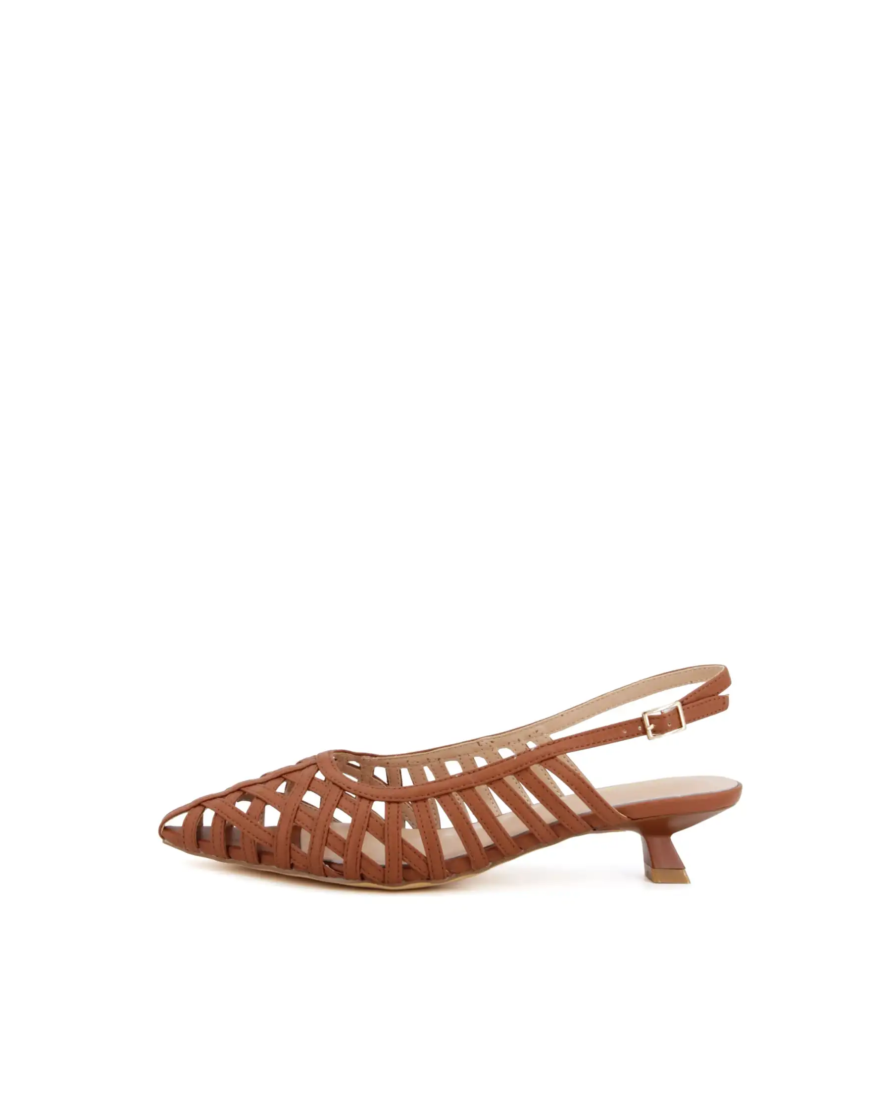 CLAUD•V SLING BACK CUOIO