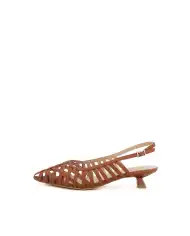 CLAUD•V SLING BACK CUOIO