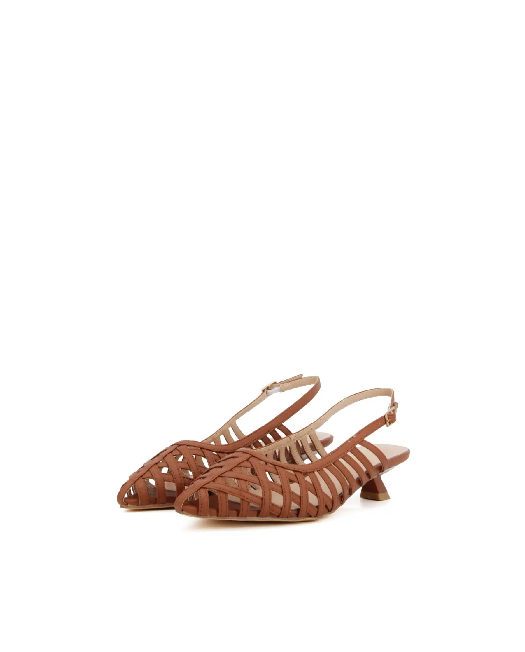 CLAUD•V SLING BACK CUOIO