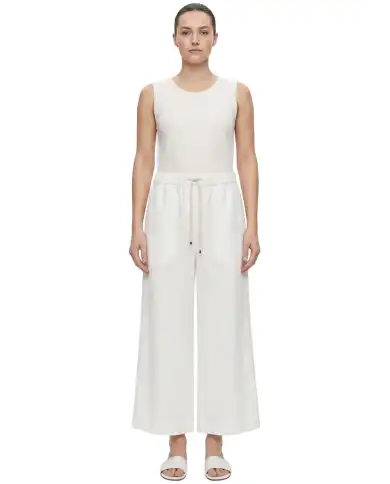 SUN 68 PANTALONI GAMBA LARGA BIANCO