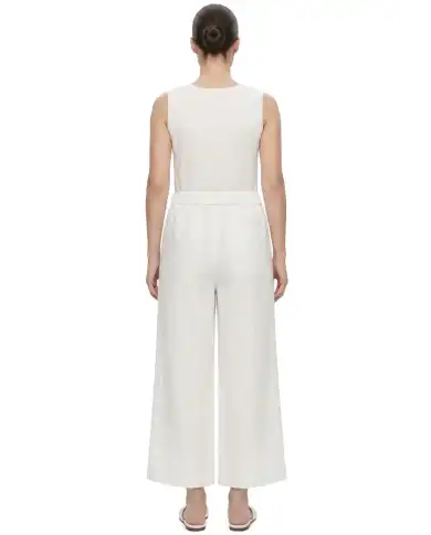 SUN 68 PANTALONI GAMBA LARGA BIANCO