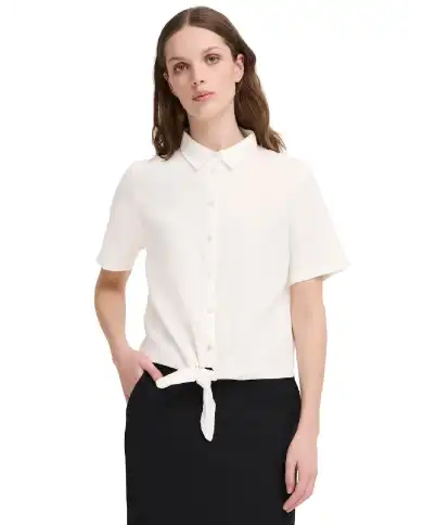 ICHI CAMICIA LINNO BIANCO