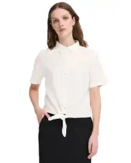 ICHI CAMICIA LINNO BIANCO