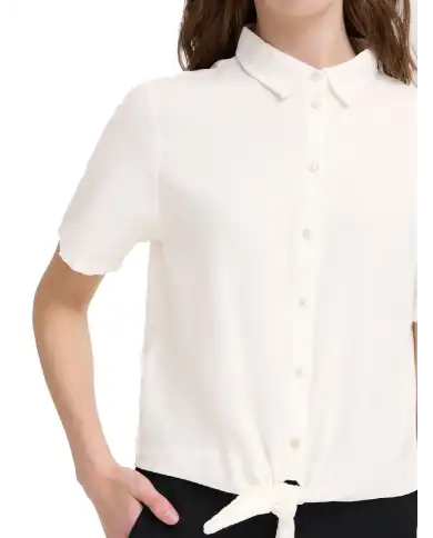 ICHI CAMICIA LINNO BIANCO