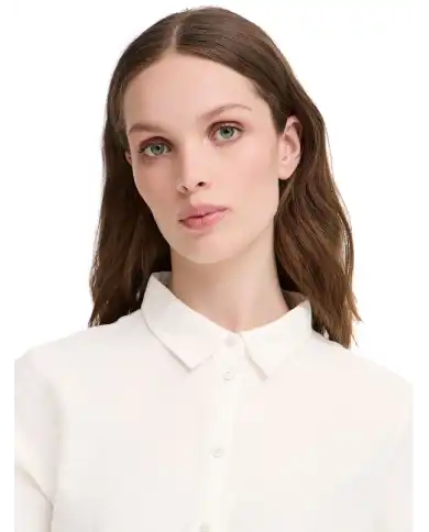 ICHI CAMICIA LINNO BIANCO