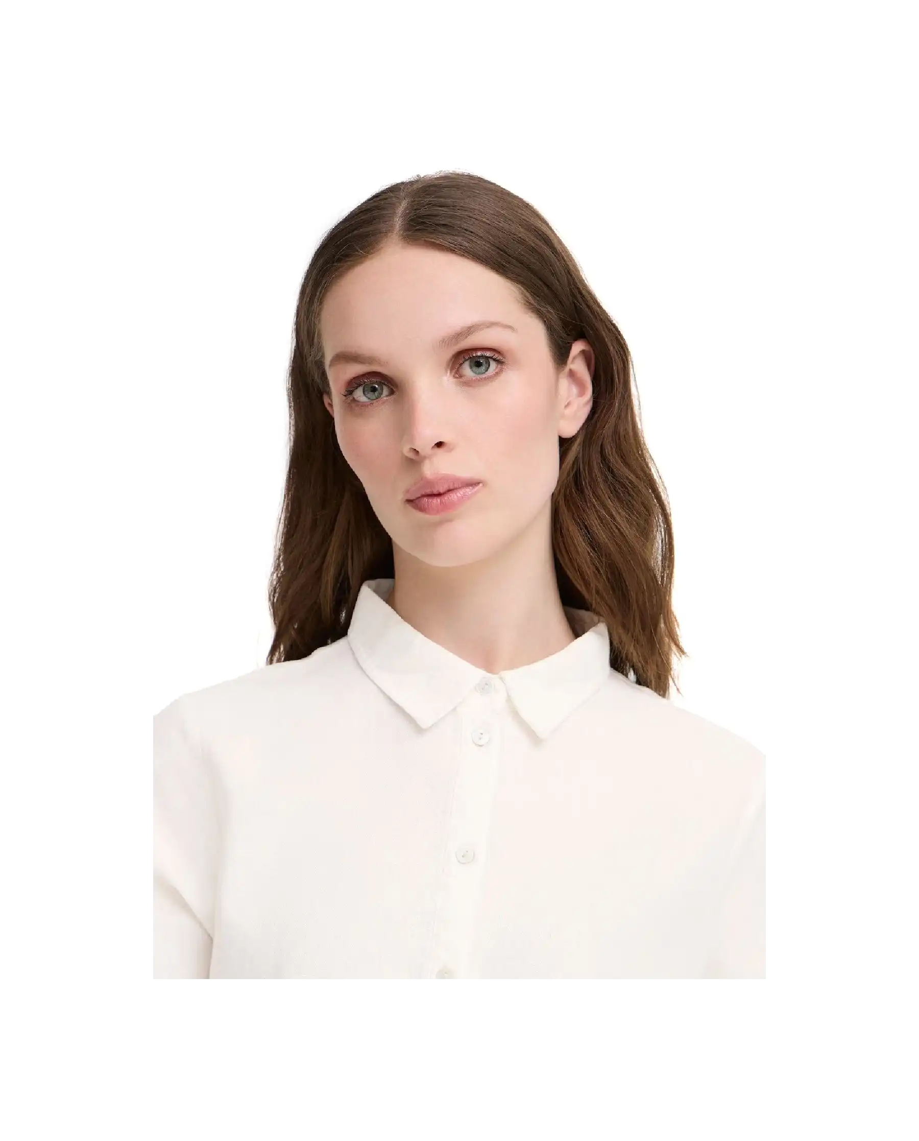 ICHI CAMICIA LINNO BIANCO