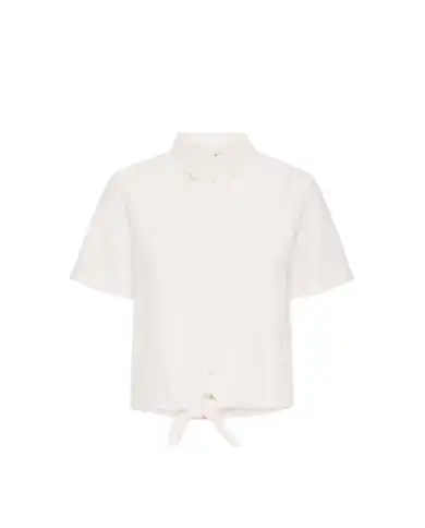 ICHI CAMICIA LINNO BIANCO