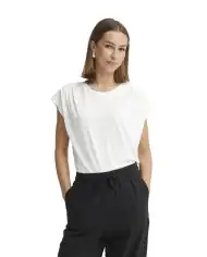 ICHI T-SHIRT LISKEN BIANCO