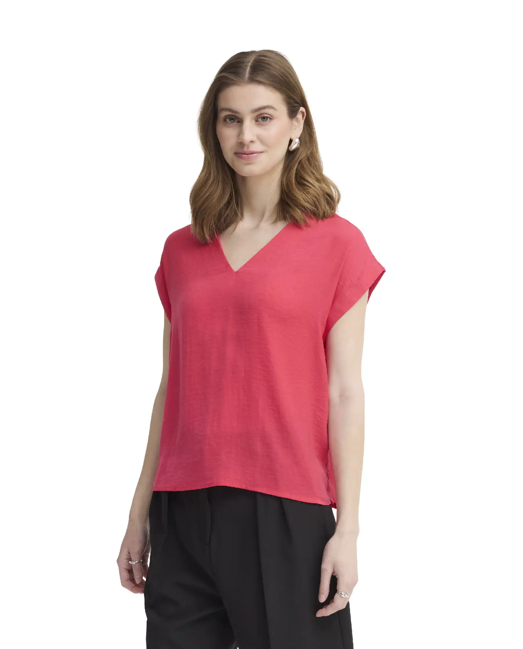 ICHI T-SHIRT CRISSY FUCSIA