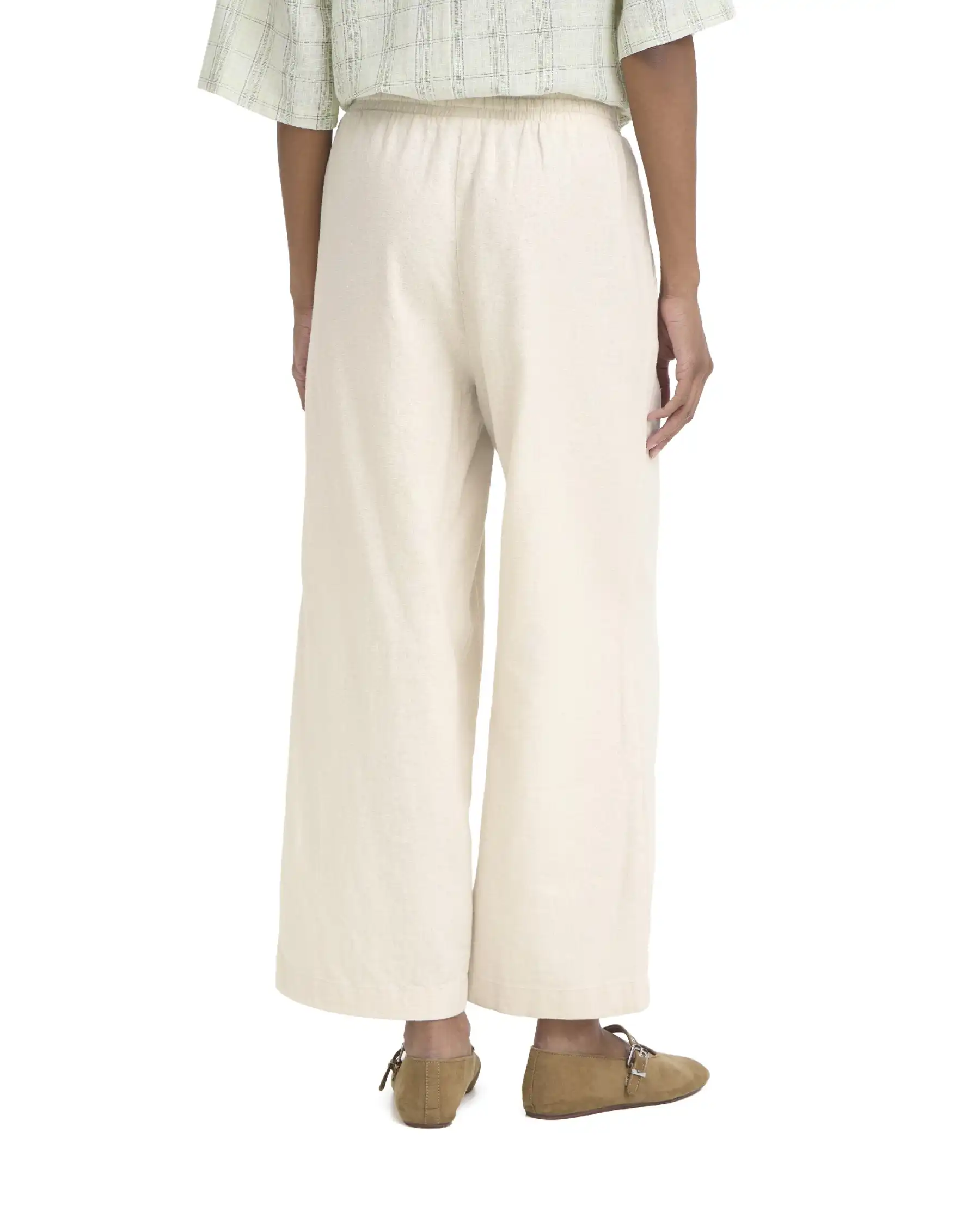 ICHI PANTALONI LINNO BEIGE