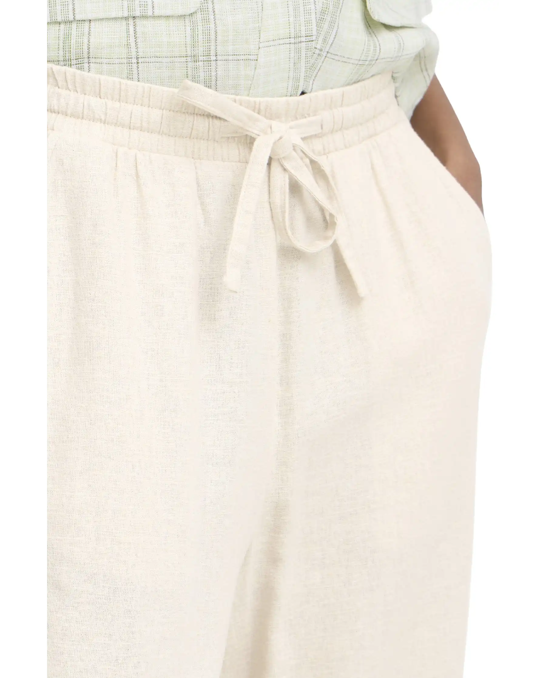 ICHI PANTALONI LINNO BEIGE