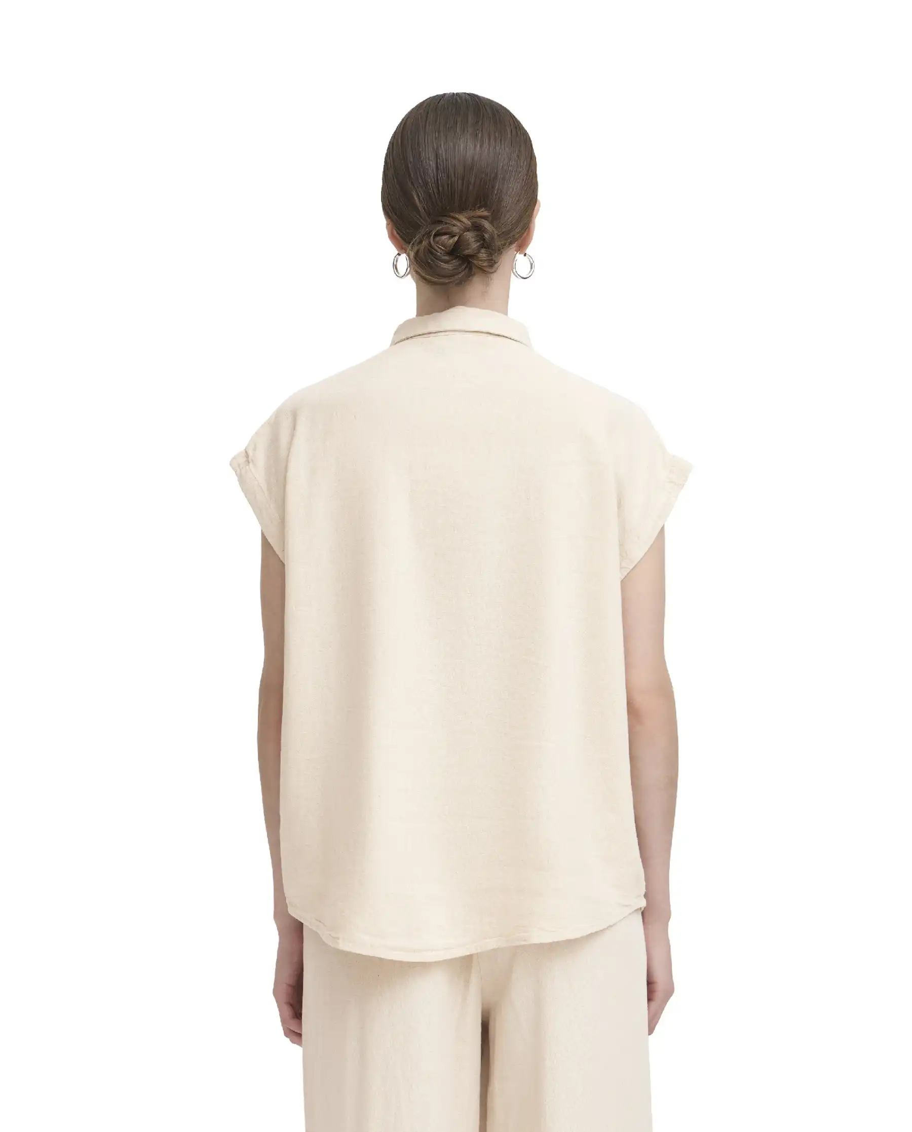 ICHI CAMICIA LINNO BEIGE