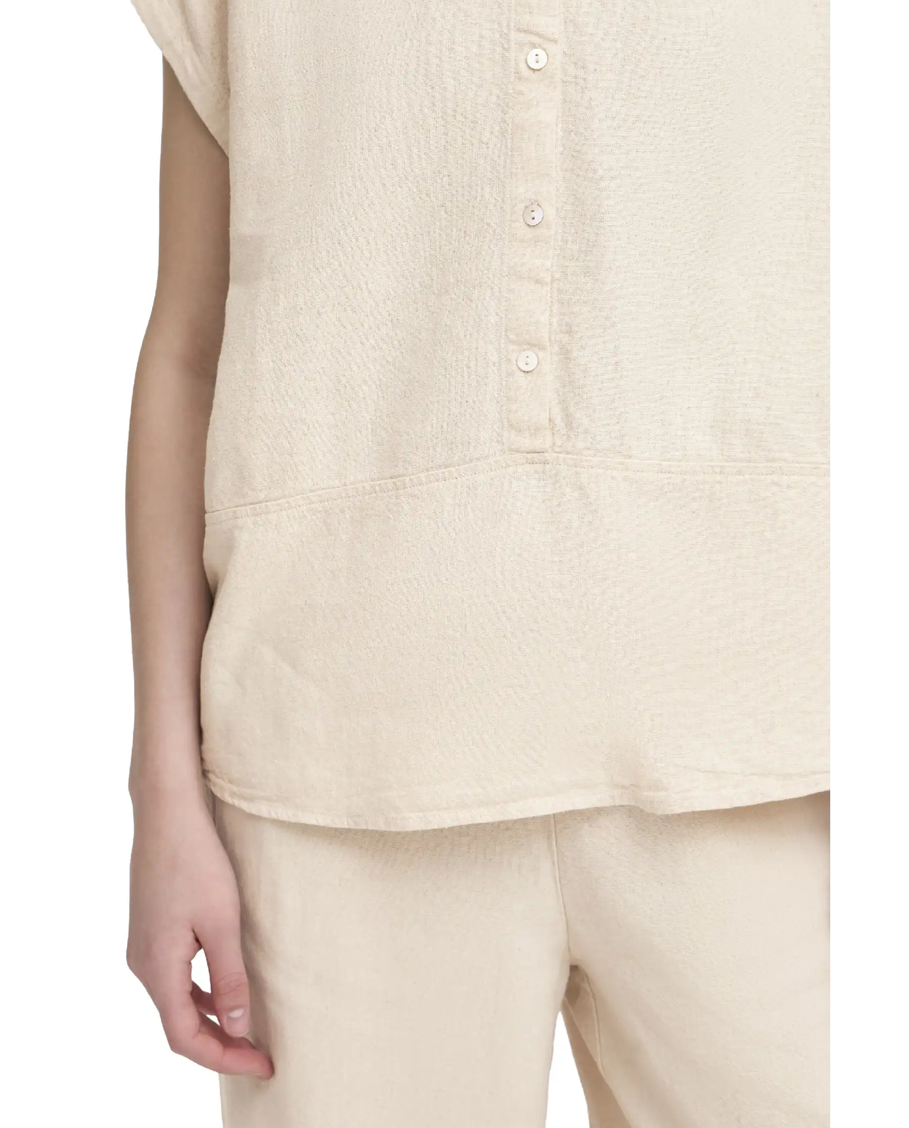 ICHI CAMICIA LINNO BEIGE