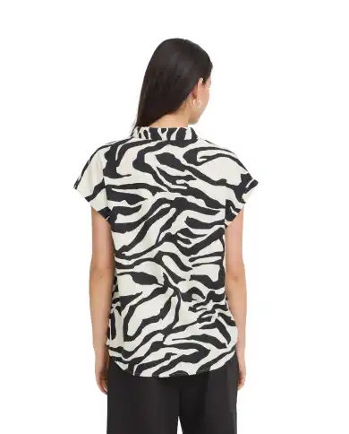 ICHI CAMICIA LINNO BIANCO