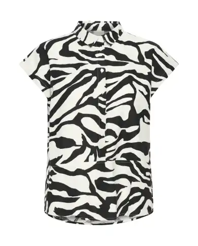 ICHI CAMICIA LINNO BIANCO