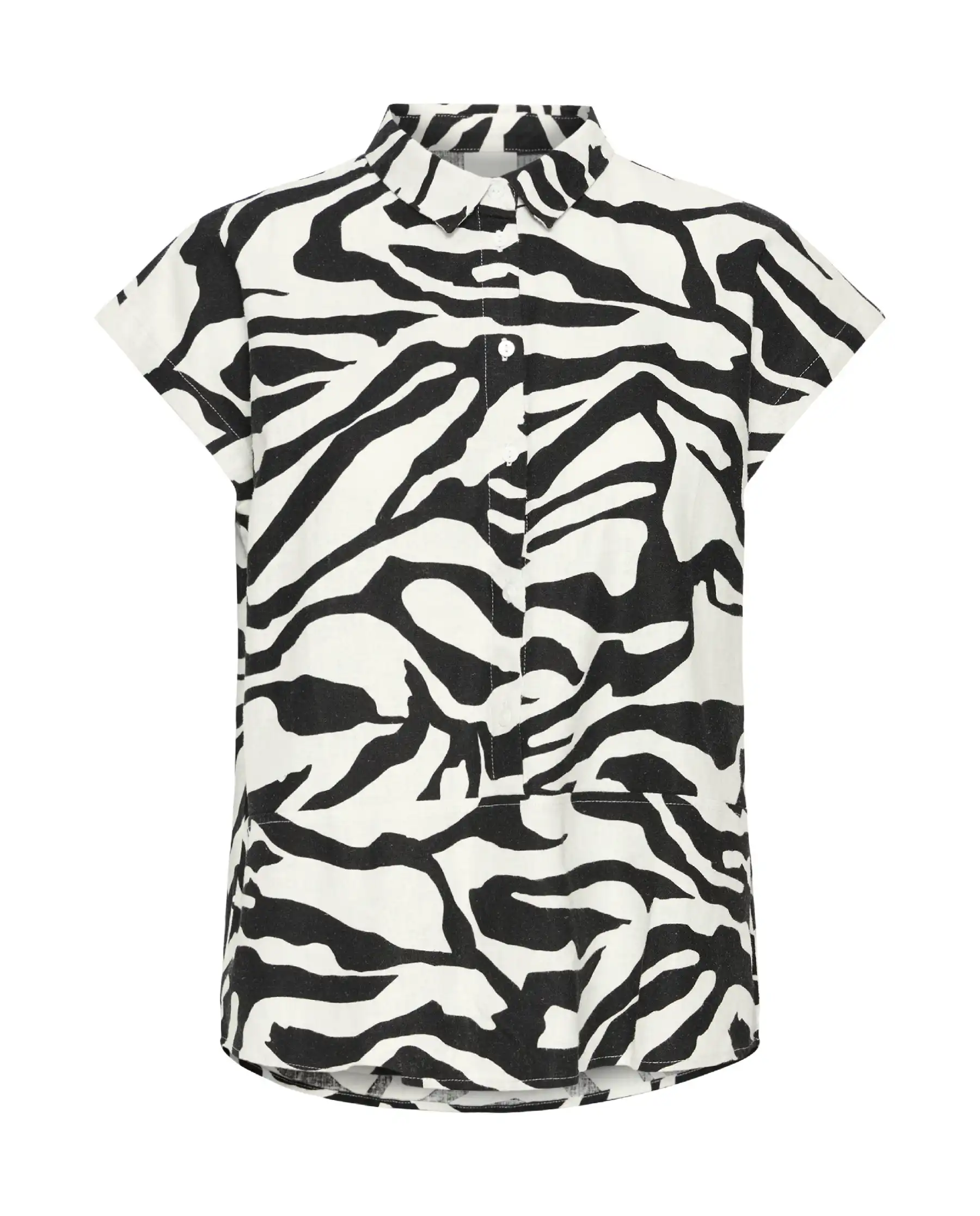 ICHI CAMICIA LINNO BIANCO