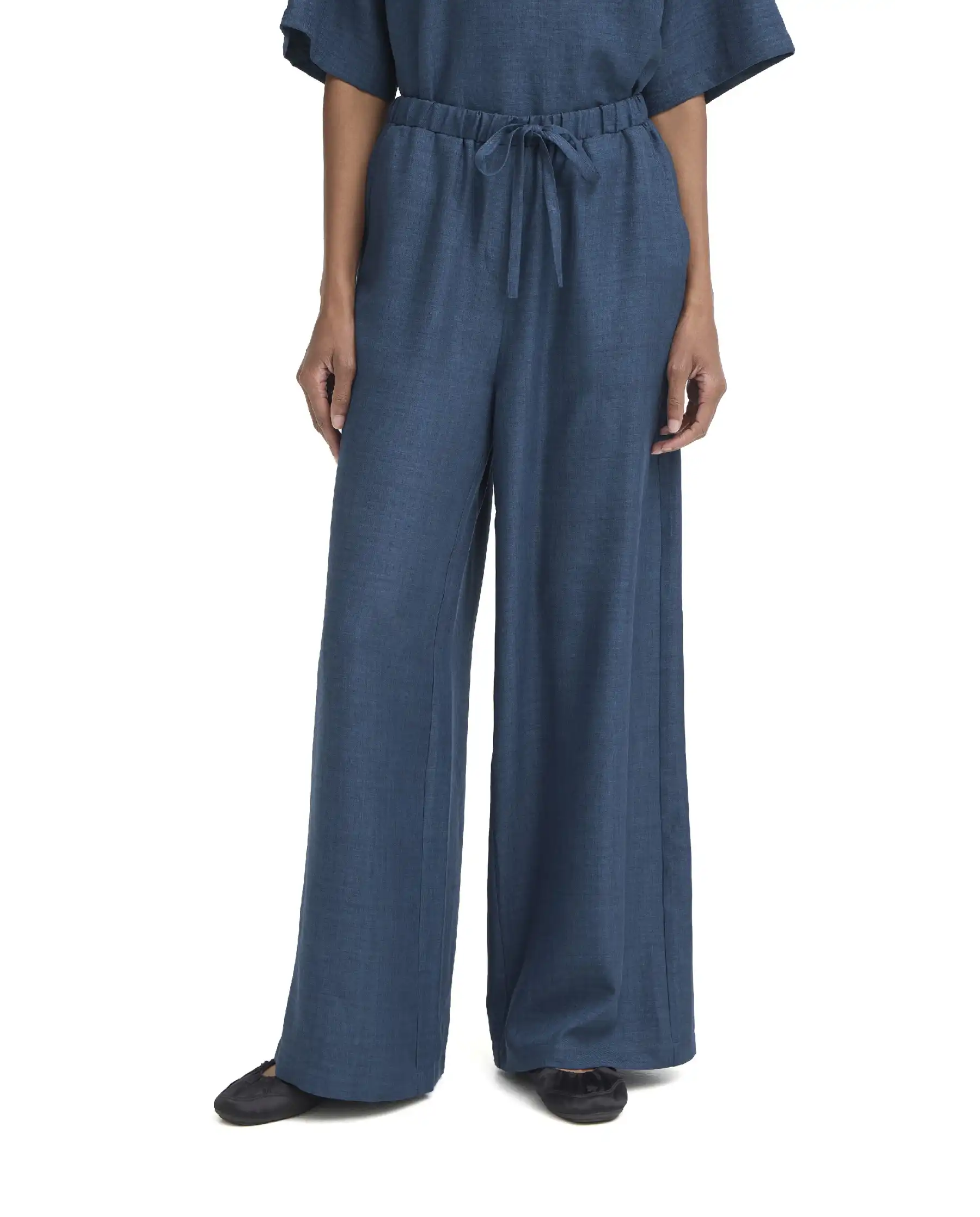 ICHI PANTALONI KATICO BLU