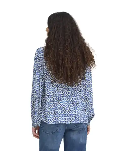 ICHI CAMICIA MARRAKECH AZZURRO