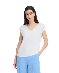 B.YOUNG T-SHIRT PERL LUREX BIANCO