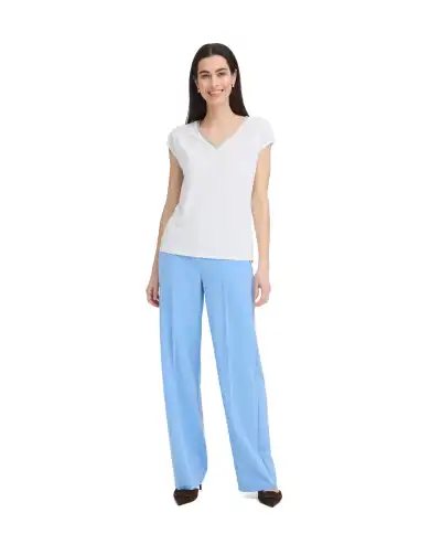 B.YOUNG T-SHIRT PERL LUREX BIANCO