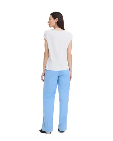 B.YOUNG T-SHIRT PERL LUREX BIANCO
