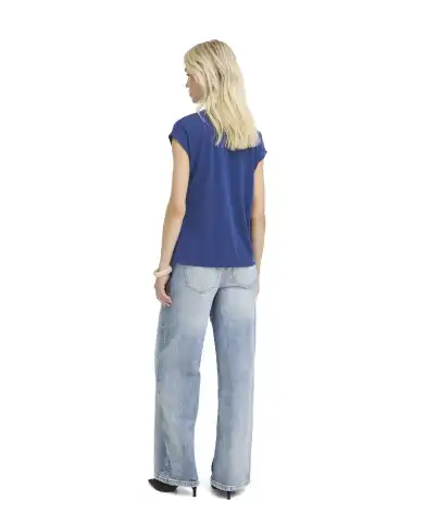 B.YOUNG T-SHIRT PERL LUREX BLU
