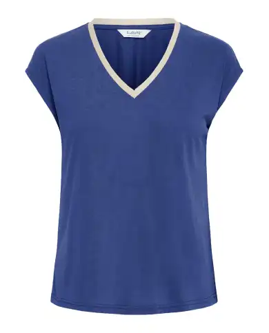 B.YOUNG T-SHIRT PERL LUREX BLU