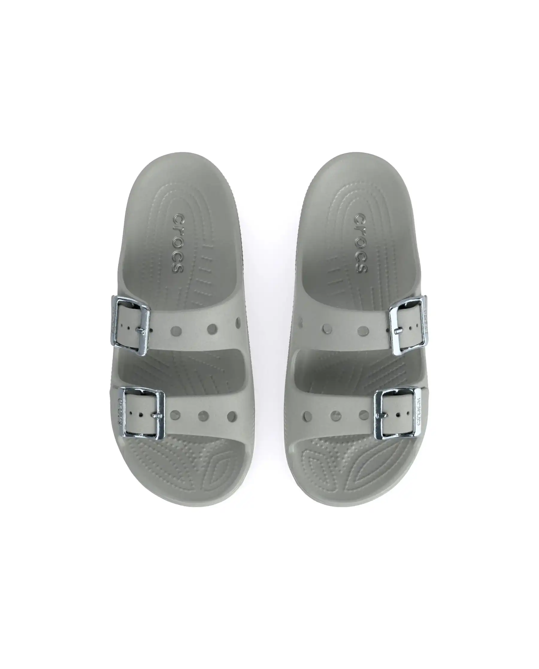 CROCS CIABATTINE SATURDAY METALLIC GRIGIO